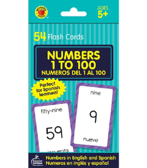 Numbers 1 To 100 Flash Cards: Numeros Del 1 Al 100