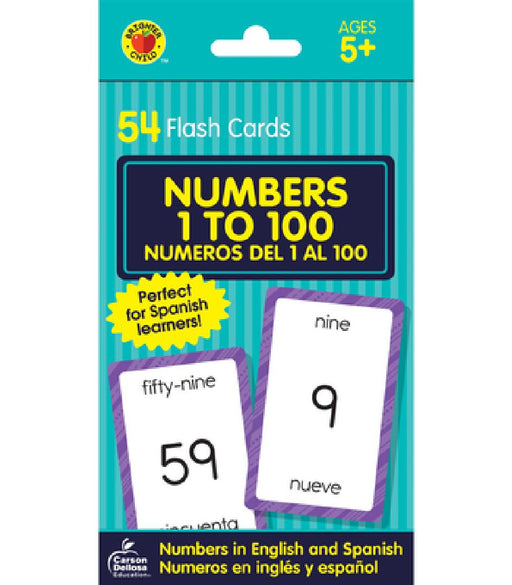 Numbers 1 To 100 Flash Cards: Numeros Del 1 Al 100 by Brighter Child