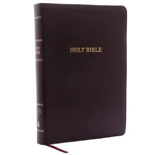 KJV, Reference Bible, Giant Print, Bonded Leather, Burgundy, Indexed, Red Letter Edition by Thomas Nelson