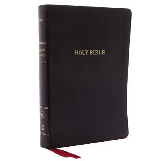 KJV, Deluxe Reference Bible, Giant Print, Imitation Leather, Black, Red Letter Edition by Thomas Nelson