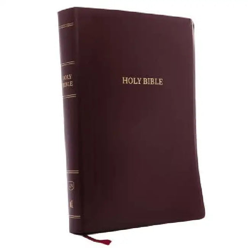 KJV, Reference Bible, Super Giant Print, Leather-Look, Burgundy, Red Letter Edition by Thomas Nelson