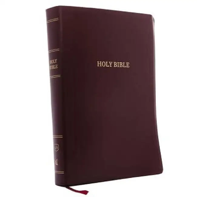 KJV, Reference Bible, Super Giant Print, Leather-Look, Burgundy, Indexed, Red Letter Edition by Thomas Nelson