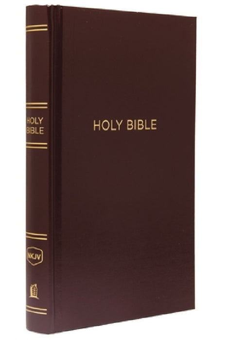 NKJV, Pew Bible, Hardcover, Burgundy, Red Letter Edition