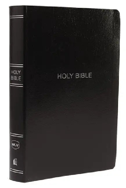 NKJV, Reference Bible, Center-Column Giant Print, Leather-Look, Black, Red Letter Edition, Comfort Print by Thomas Nelson