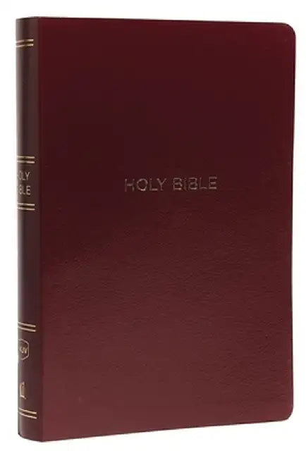 NKJV, Reference Bible, Center-Column Giant Print, Leather-Look, Burgundy, Indexed, Red Letter Edition, Comfort Print by Thomas Nelson
