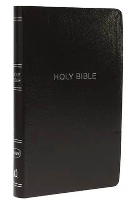 NKJV, Thinline Reference Bible, Leather-Look, Black, Red Letter Edition, Comfort Print by Thomas Nelson