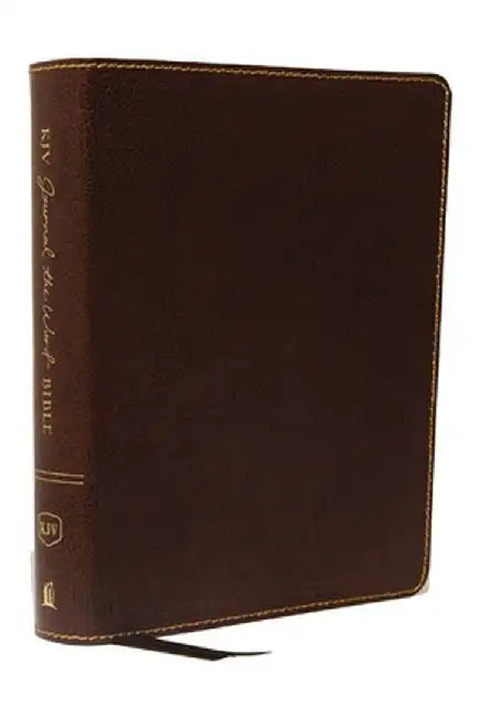 KJV, Journal the Word Bible, Bonded Leather, Brown, Red Letter Edition, Comfort Print: Reflect, Journal, or Create Art Next to Your Favorite Verses by Thomas Nelson