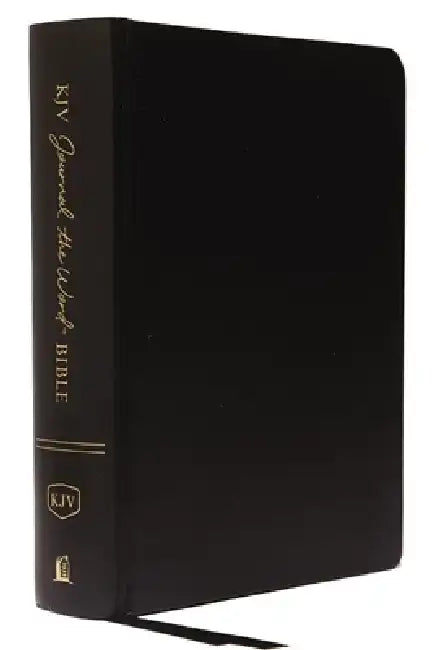 KJV, Journal the Word Bible, Hardcover, Black, Red Letter Edition, Comfort Print: Reflect, Journal, or Create Art Next to Your Favorite Verses by Thomas Nelson
