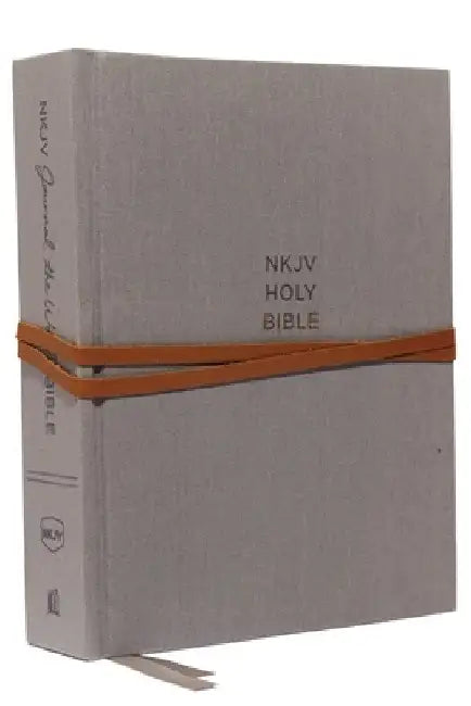 NKJV, Journal the Word Bible, Hardcover, Gray, Red Letter Edition, Comfort Print: Reflect, Journal, or Create Art Next to Your Favorite Verses by Thomas Nelson
