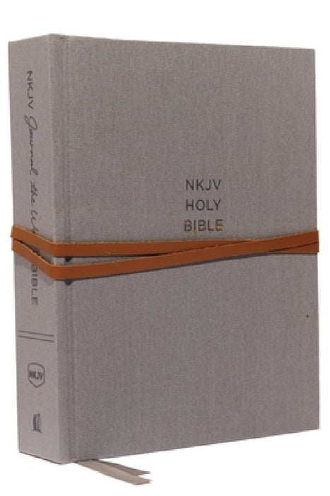 NKJV, Journal the Word Bible, Hardcover, Gray, Red Letter Edition, Comfort Print: Reflect, Journal, or Create Art Next to Your Favorite Verses