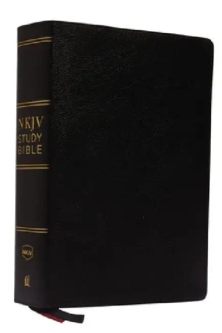 NKJV Study Bible, Premium Bonded Leather, Black, Red Letter Edition, Comfort Print: The Complete Resource for Studying God's Word by Thomas Nelson