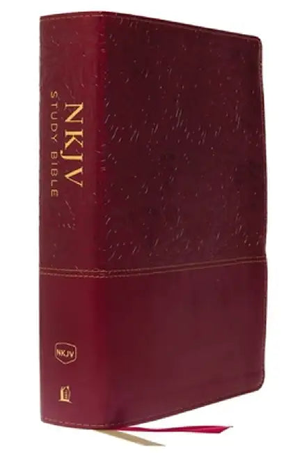 NKJV Study Bible, Imitation Leather, Red, Full-Color, Red Letter Edition, Comfort Print: The Complete Resource for Studying God's Word by Thomas Nelson