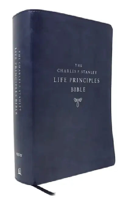 Niv, Charles F. Stanley Life Principles Bible, 2nd Edition, Leathersoft, Blue, Thumb Indexed, Comfort Print: Holy Bible, New International Version by Thomas Nelson