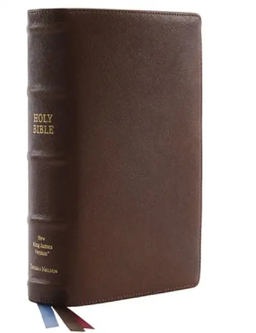 Nkjv, Single-Column Reference Bible, Premium Goatskin Leather, Brown, Premier Collection, Comfort Print