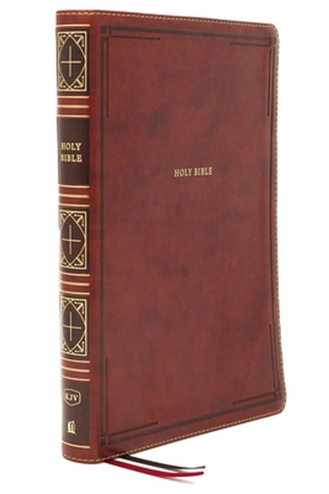 Kjv, Thinline Bible, Giant Print, Leathersoft, Brown, Red Letter Edition, Comfort Print: Holy Bible, King James Version