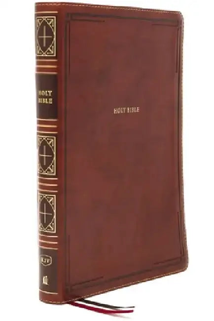 Kjv, Thinline Bible, Giant Print, Leathersoft, Brown, Thumb Indexed, Red Letter Edition, Comfort Print: Holy Bible, King James Version