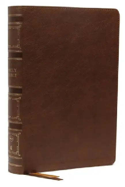 Nkjv, Single-Column Wide-Margin Reference Bible, Leathersoft, Brown, Red Letter, Comfort Print: Holy Bible, New King James Version