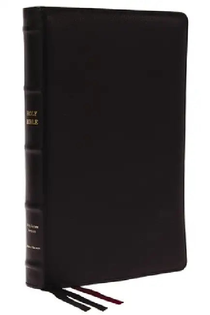 Kjv, Thinline Bible, Large Print, Premium Goatskin Leather, Black, Premier Collection, Red Letter, Thumb Indexed, Comfort Print: Holy Bible, King Jame by Thomas Nelson