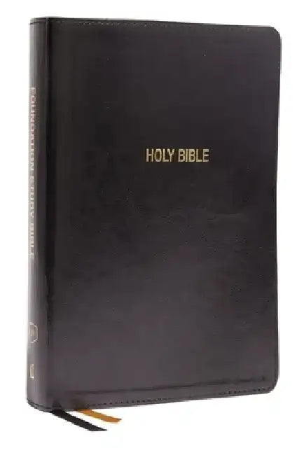 Kjv, Foundation Study Bible, Large Print, Leathersoft, Black, Red Letter, Thumb Indexed, Comfort Print: Holy Bible, King James Version