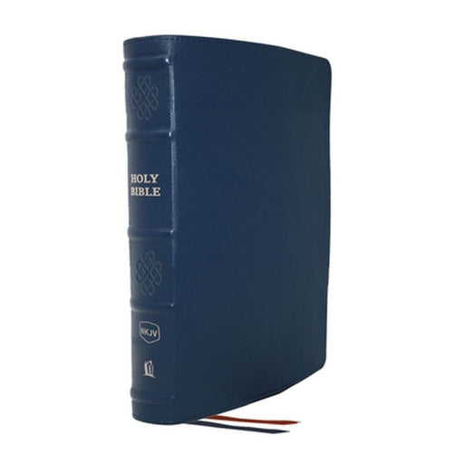 Nkjv Single-Column Reference Bible Genuine Leather Blue Comfort Print: Holy Bible New Kin by 