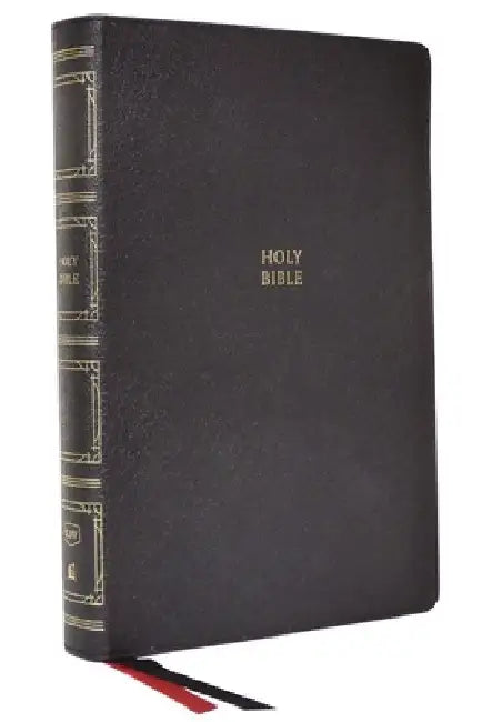 Kjv, Paragraph-Style Large Print Thinline Bible, Genuine Leather, Black, Red Letter, Comfort Print: Holy Bible, King James Version by Thomas Nelson