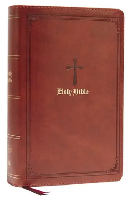 Kjv, End-Of-Verse Reference Bible, Personal Size Large Print, Leathersoft, Brown, Red Letter, Comfort Print: Holy Bible, King James Version by Thomas Nelson