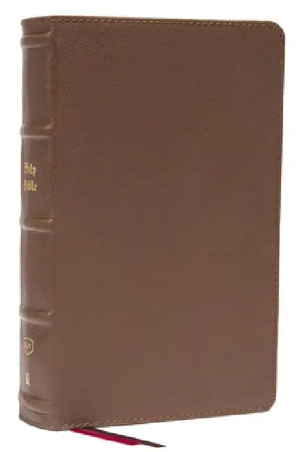 Kjv, End-Of-Verse Reference Bible, Personal Size Large Print, Genuine Leather, Brown, Red Letter, Comfort Print: Holy Bible, King James Version by Thomas Nelson