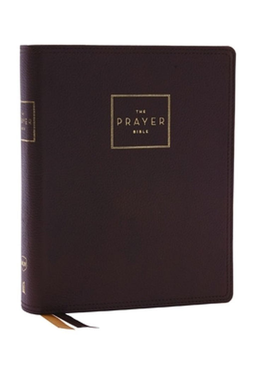 Nkjv, the Prayer Bible, Genuine Leather, Brown, Red Letter, Comfort Print
