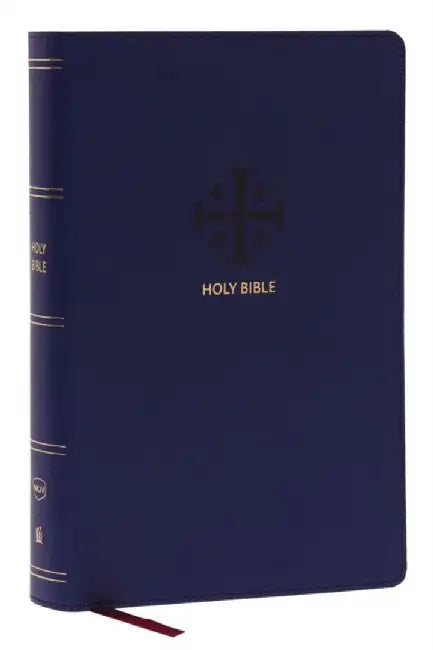 Nkjv, End-Of-Verse Reference Bible, Personal Size Large Print, Leathersoft, Blue, Red Letter, Thumb Indexed, Comfort Print: Holy Bible, New King James by Thomas Nelson