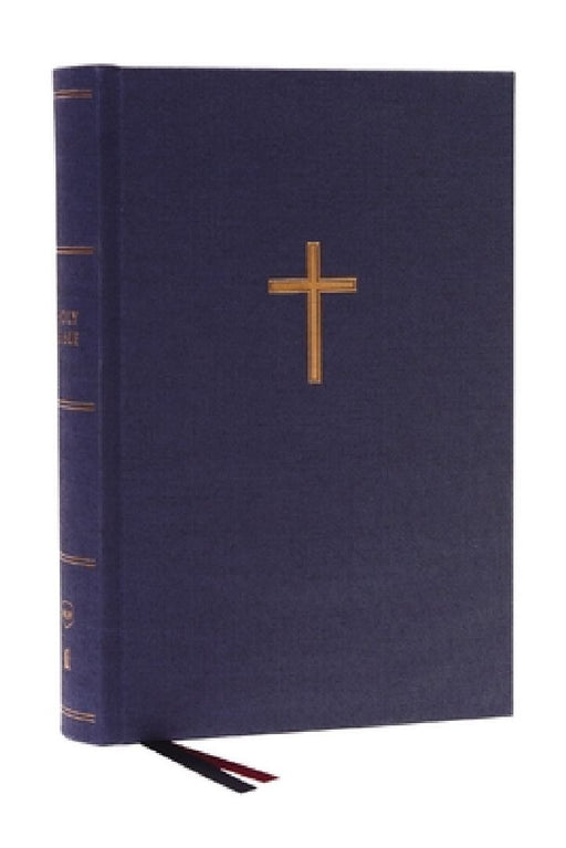 Nkjv, Single-Column Wide-Margin Reference Bible, Cloth Over Board, Blue, Red Letter, Comfort Print: Holy Bible, New King James Version by Thomas Nelson
