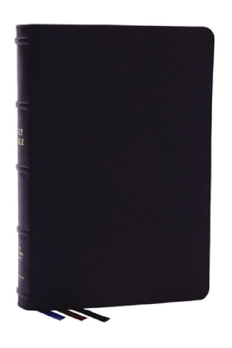 Nkjv, Large Print Thinline Reference Bible, Blue Letter, MacLaren Series, Genuine Leather, Black, Thumb Indexed, Comfort Print: Holy Bible, New King J by Thomas Nelson