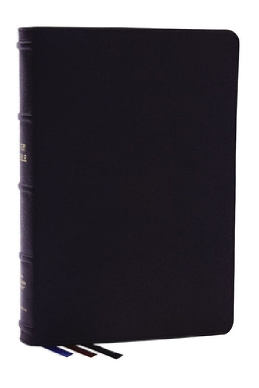 Nkjv, Large Print Thinline Reference Bible, Blue Letter, MacLaren Series, Genuine Leather, Black, Thumb Indexed, Comfort Print: Holy Bible, New King J by Thomas Nelson