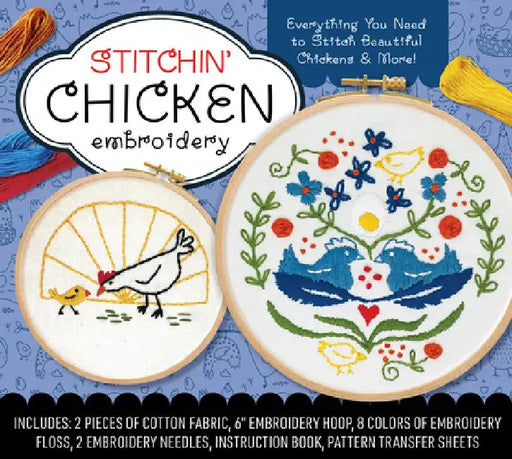 Stitchin' Chicken Embroidery Kit by Editors of Chartwell Books