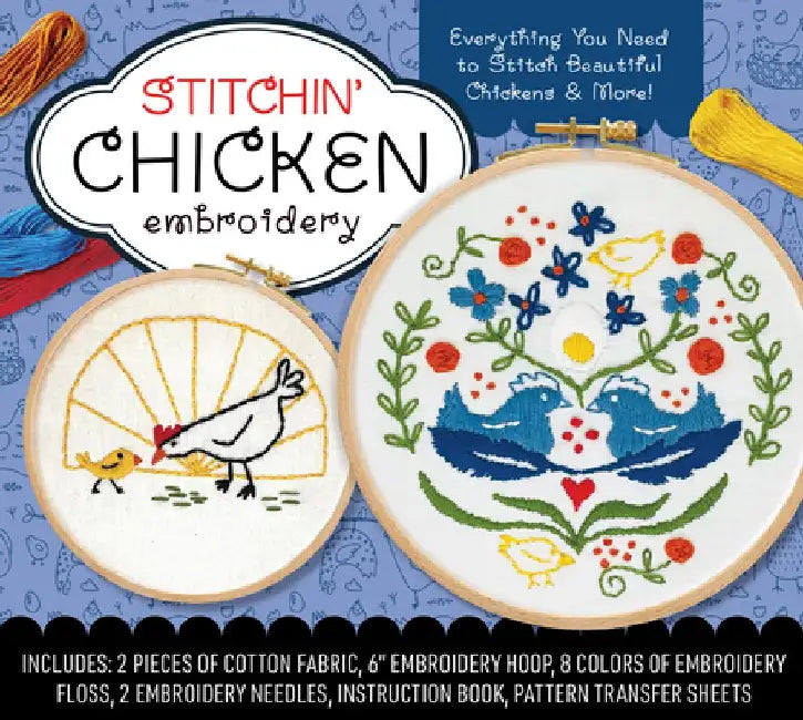 Stitchin' Chicken Embroidery Kit by Editors of Chartwell Books