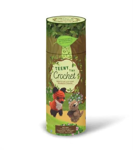 Teeny Tiny Crochet: Stitch 6 Soft-and-Sweet Woodland Creatures – Includes 7 Colors of Yarn, Crochet hook, Safety Eyes, Fiberfill, Yarn needle by Editors of Chartwell Books