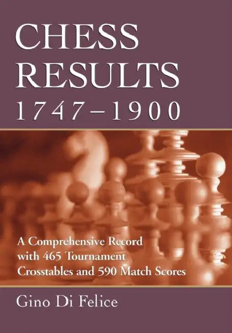 Chess Results, 1747-1900: A Comprehensive Record with 465 Tournament Crosstables and 590 Match Scores by Gino Di Felice