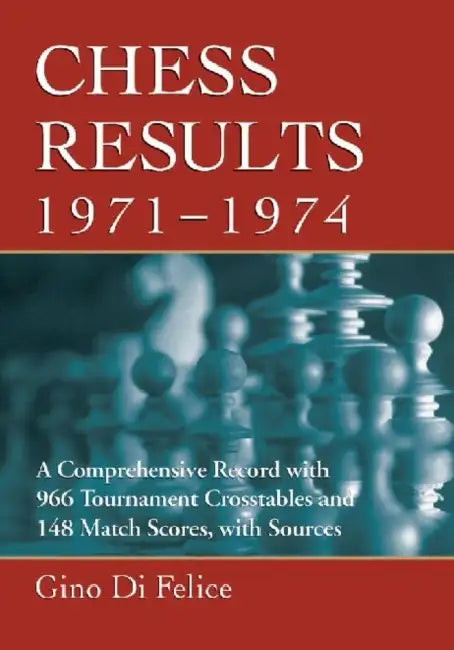 Chess Results, 1971-1974: A Comprehensive Record with 966 Tournament Crosstables and 148 Match Scores, with Sources by Gino Di Felice