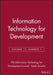 Information Technology for Development, Volume 13, Number 1 by Editor: Sajda Qureshi