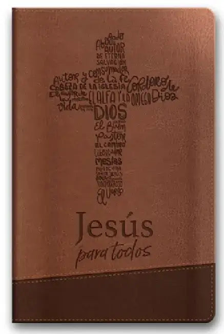 Santa Biblia de Promesas Reina Valera 1960 / Jesús Para Todos / Letra Grande / Tamaño Manual / Piel Especial Con Índice Y Cierre / Café // Spanish Pro by Editorial Unilit