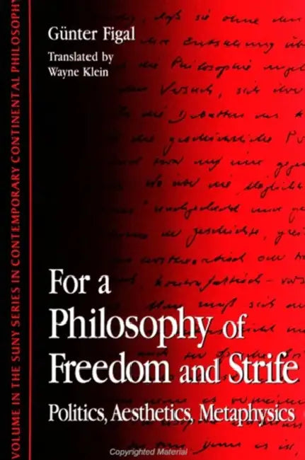 For a Philosophy of Freedom and Strife: Politics, Aesthetics, Metaphysics by Günter Figal, Wayne Klein