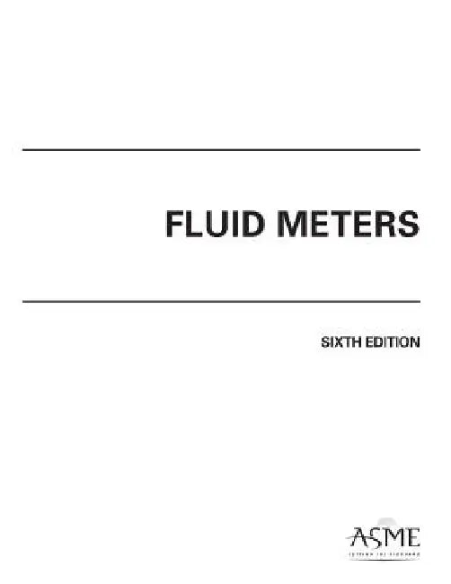 Fluid Meters by Asme, Howard S. Bean