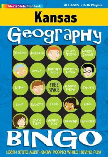 Kansas Geography Bingo by Gallopade International