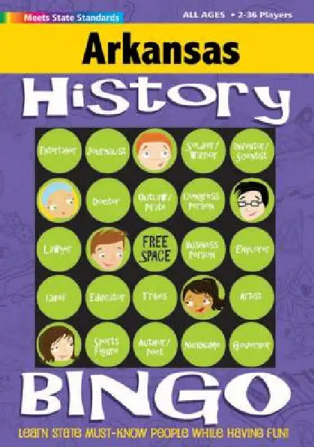 Arkansas History Bingo Game by Gallopade International