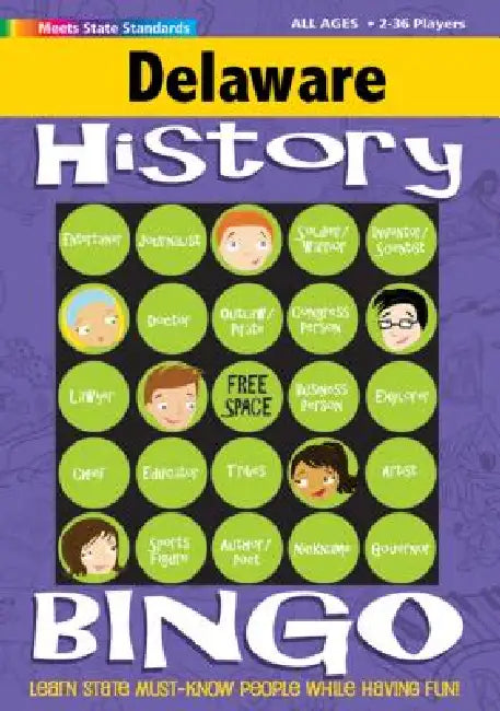 Delaware History Bingo Game by Gallopade International
