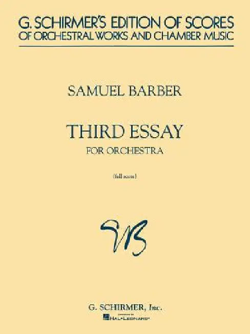 Third Essay: For Orchestra Full Score by S. Barber, Samuel Barber
