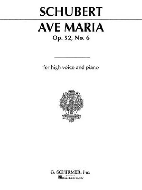 Ave Maria: Medium High Voice in B-Flat by Franz Schubert