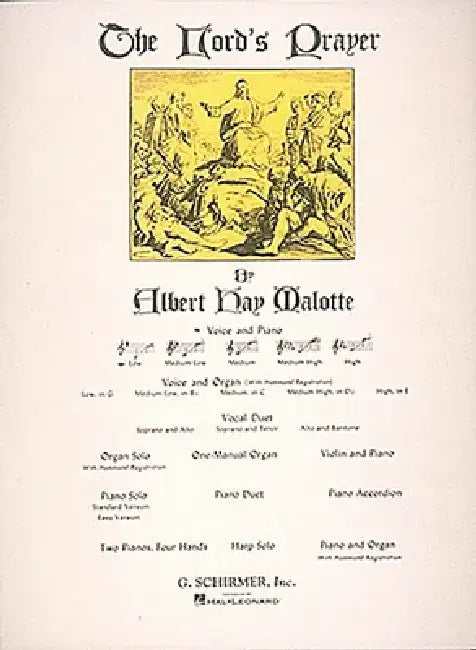 Lord's Prayer: Low Voice (in G) and Piano by Albert Hay Malotte