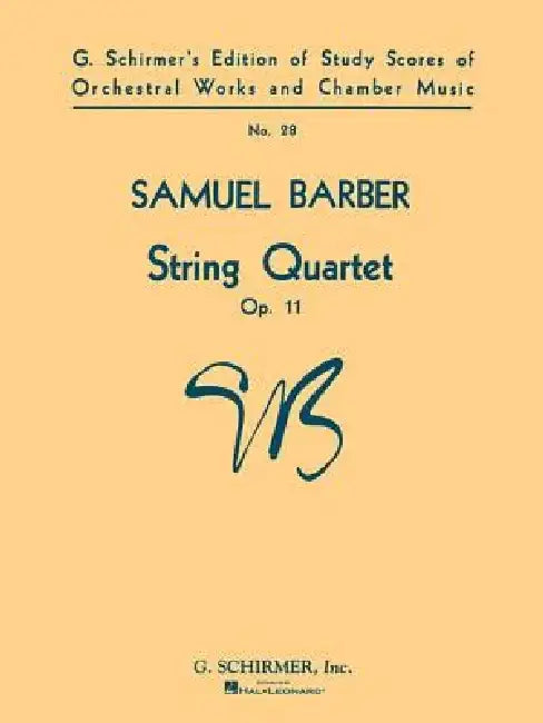 String Quartet, Op. 11: Study Score No. 28 by Samuel Barber