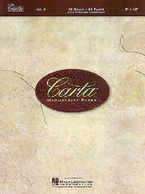 Carta Manuscript Paper No. 6 - Basic by Hal Leonard Corp