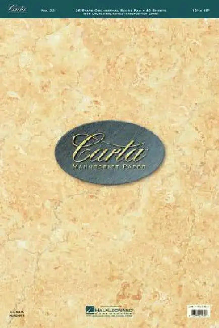 Carta Manuscript Paper No. 22 - Professional by Hal Leonard Corp